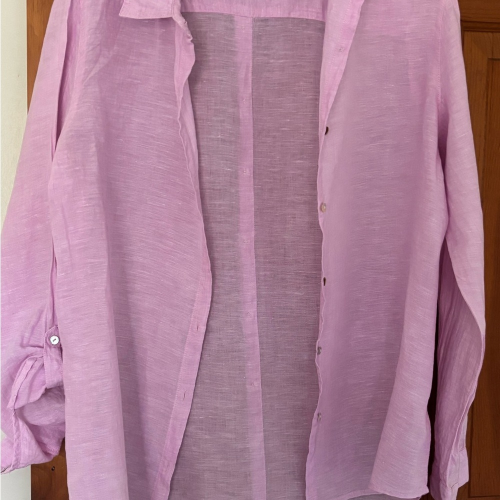 Sigrid Olsen Pink Casual Button Down Shirt for Women